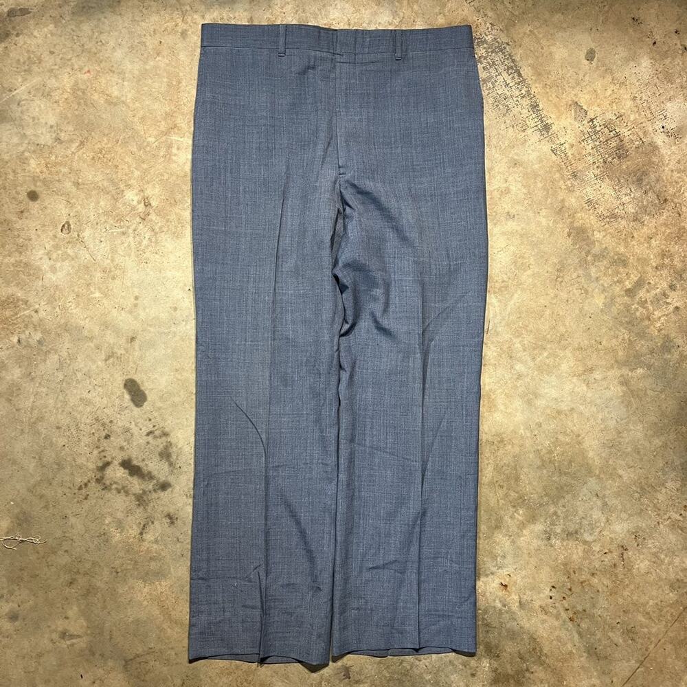 Vintage 70s Unbranded Talon Zipper Blue Pants 36x30